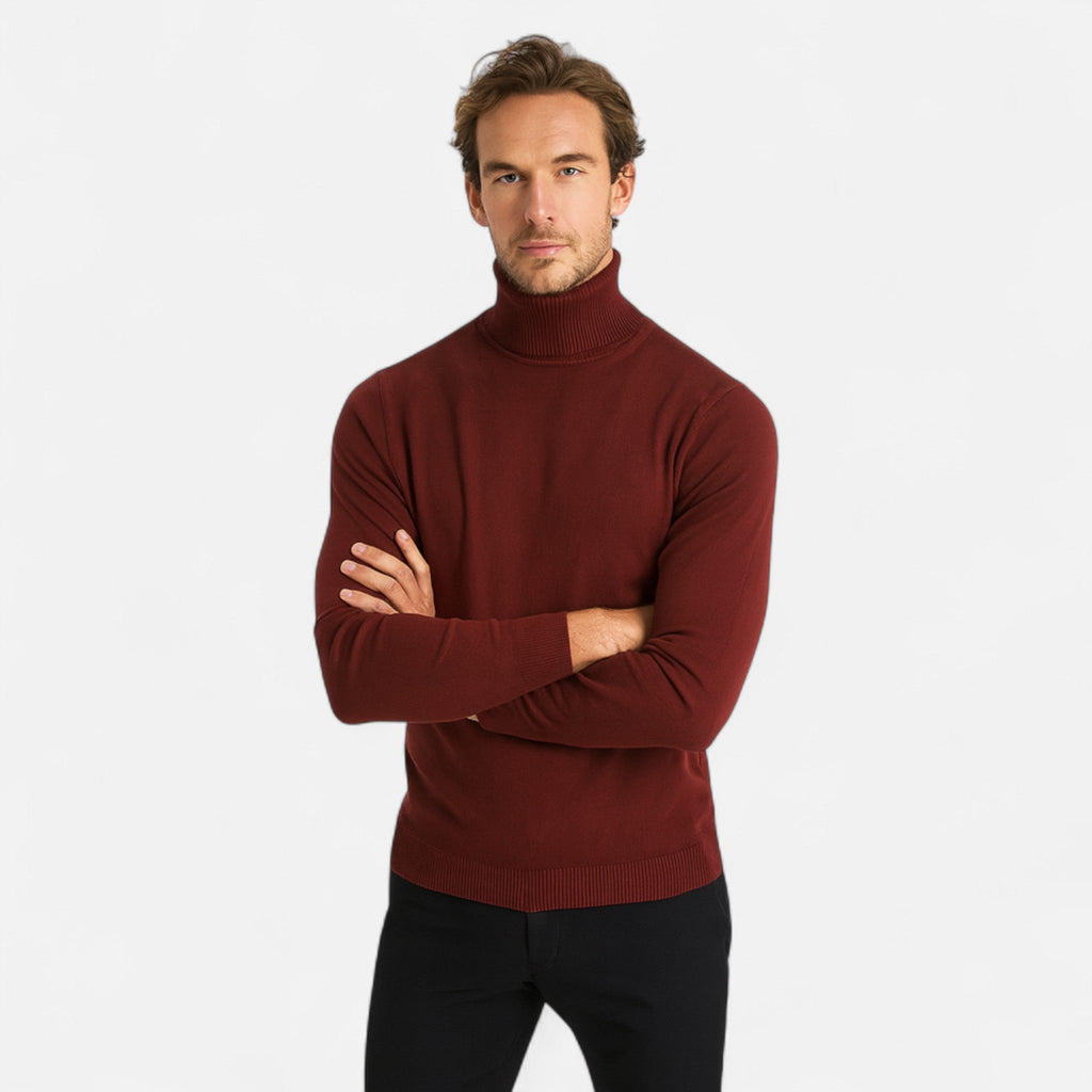 Andrés | Suéter de Cuello Alto de Algodón Premium para Hombre 2