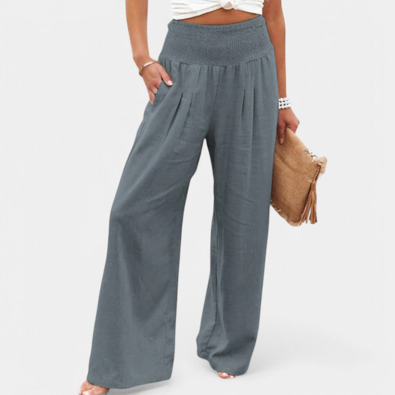 Carla | Pantalones de Lino Aireados con Cintura Elástica para Mujer 7