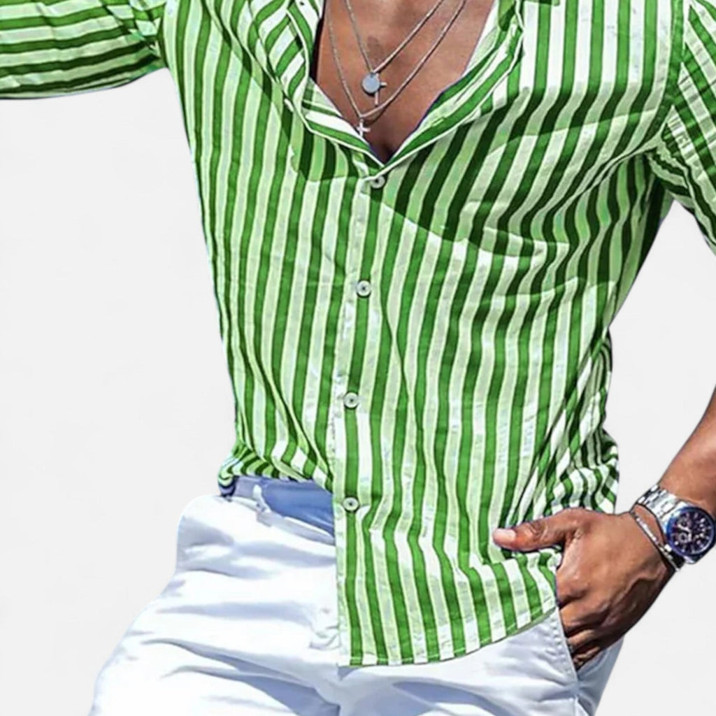 Diego | Camisa de Lino Riviera para Hombre con Estilo Veraniego 0