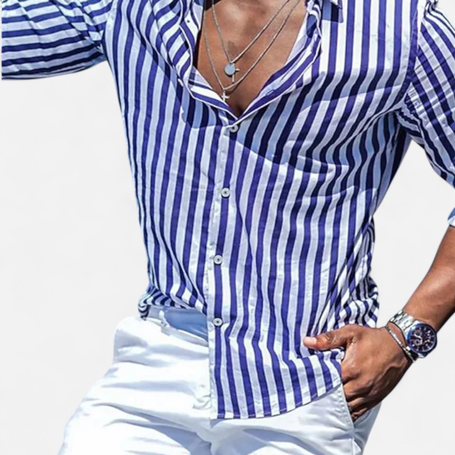 Diego | Camisa de Lino Riviera para Hombre con Estilo Veraniego 4