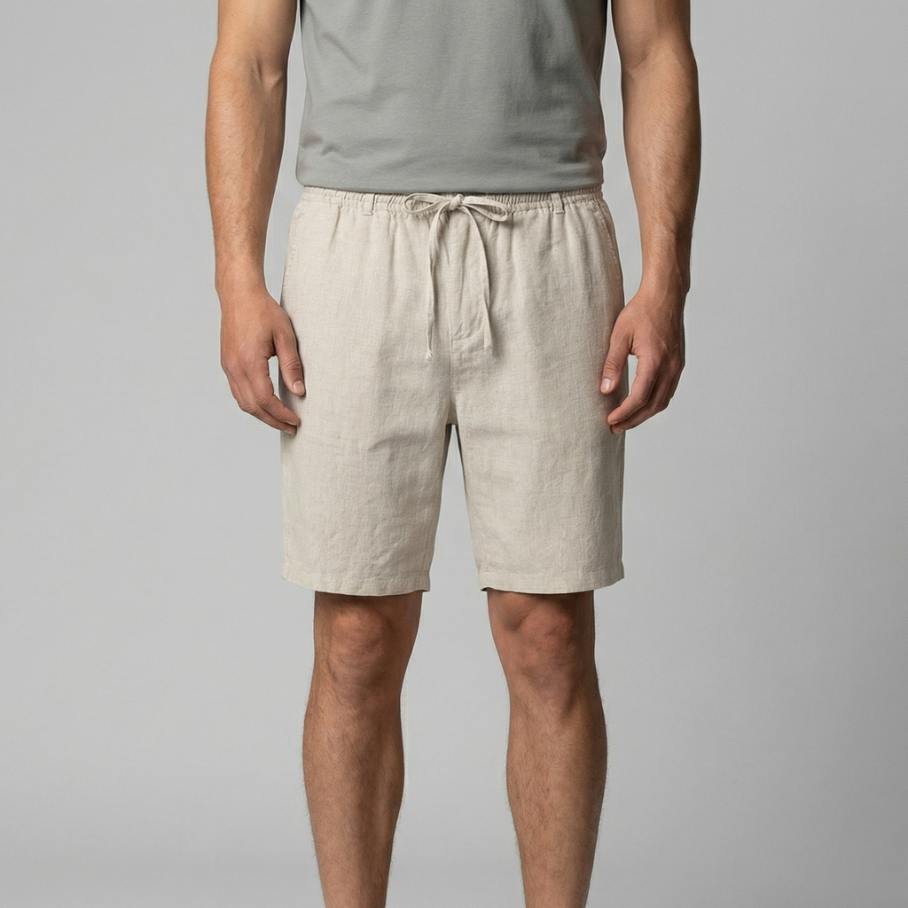 Diego | Pantalones Cortos de Lino para Hombre con Estilo Casual 0