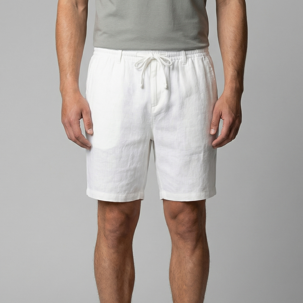 Diego | Pantalones Cortos de Lino para Hombre con Estilo Casual 10