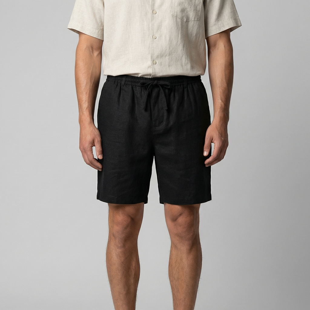 Diego | Pantalones Cortos de Lino para Hombre con Estilo Casual 9