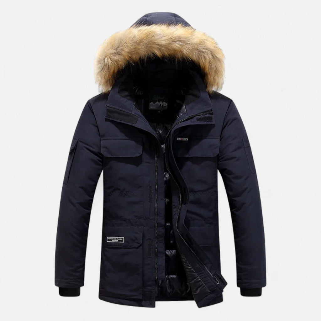 Diego | Parka de Plumón de Invierno para Hombre con Capucha y Forro Polar 3