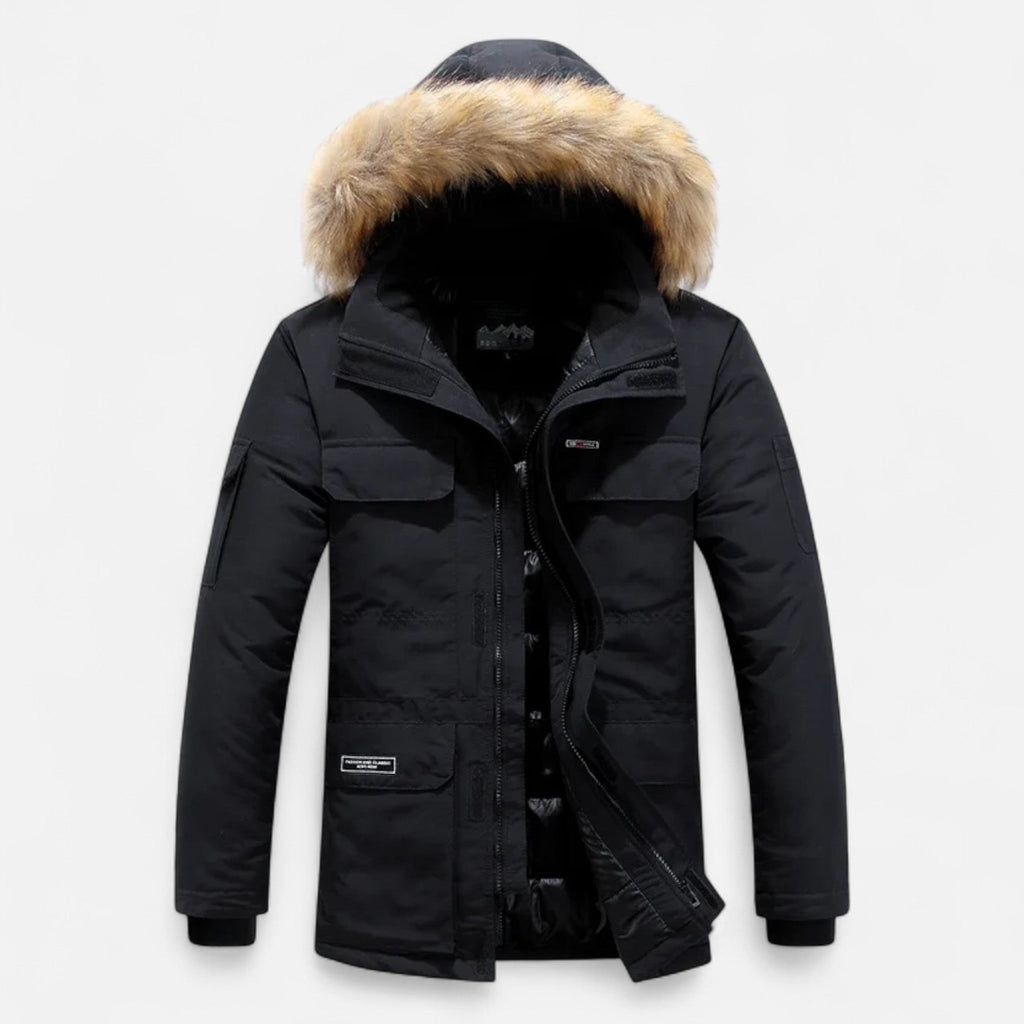 Diego | Parka de Plumón de Invierno para Hombre con Capucha y Forro Polar 4