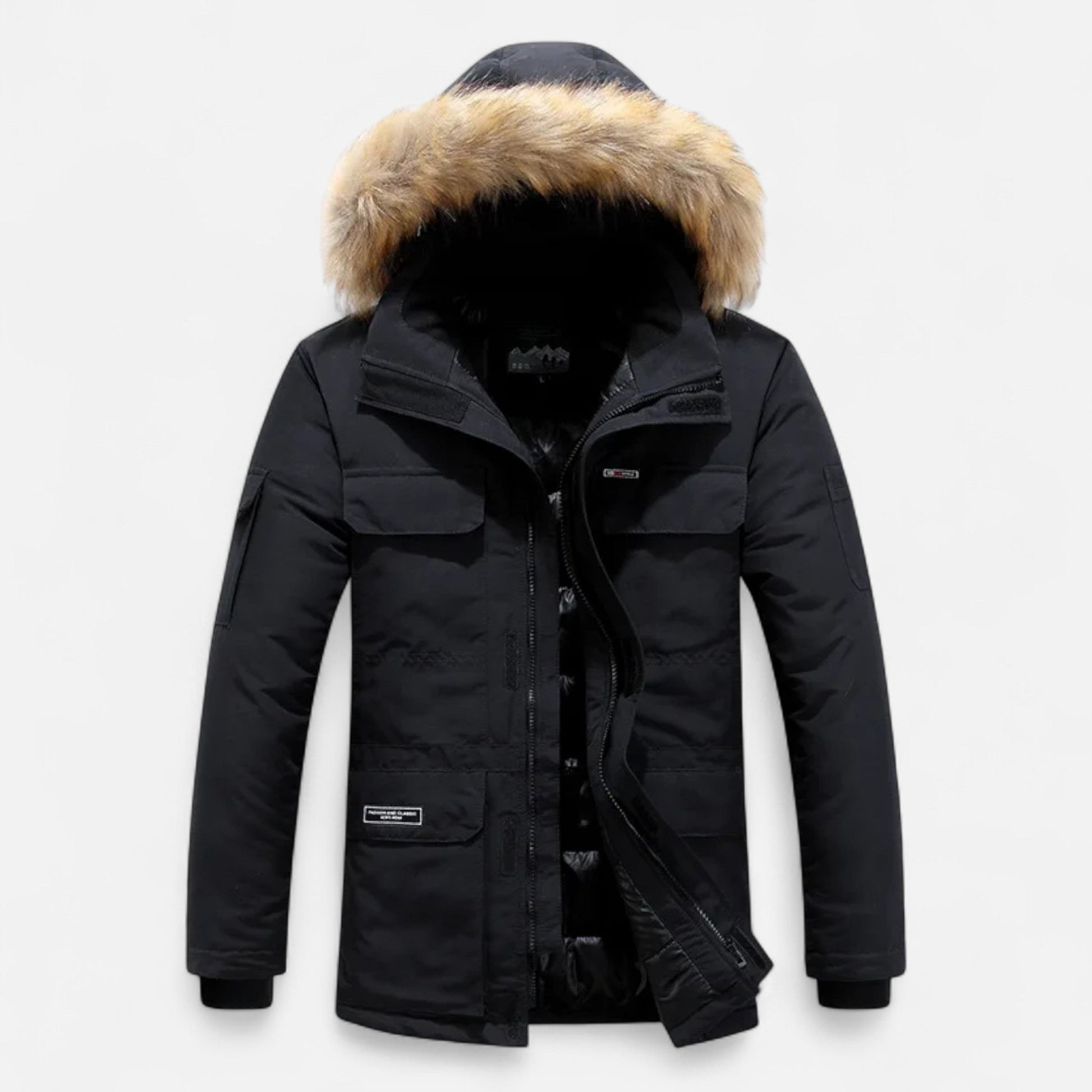 Diego | Parka de Plumón de Invierno para Hombre con Capucha y Forro Polar 4