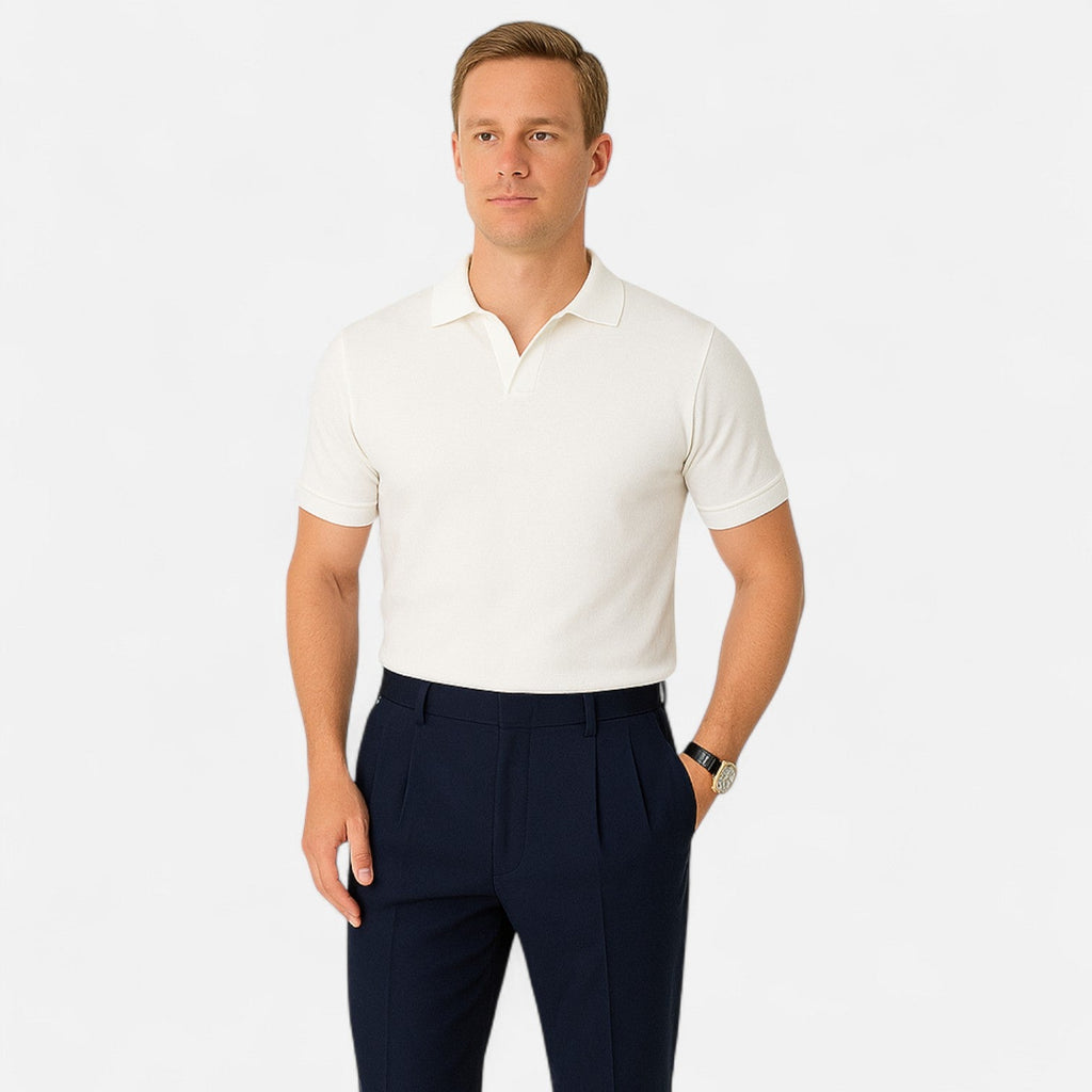 Diego | Polo con Cuello en V para Hombre con Estilo Vintage 1