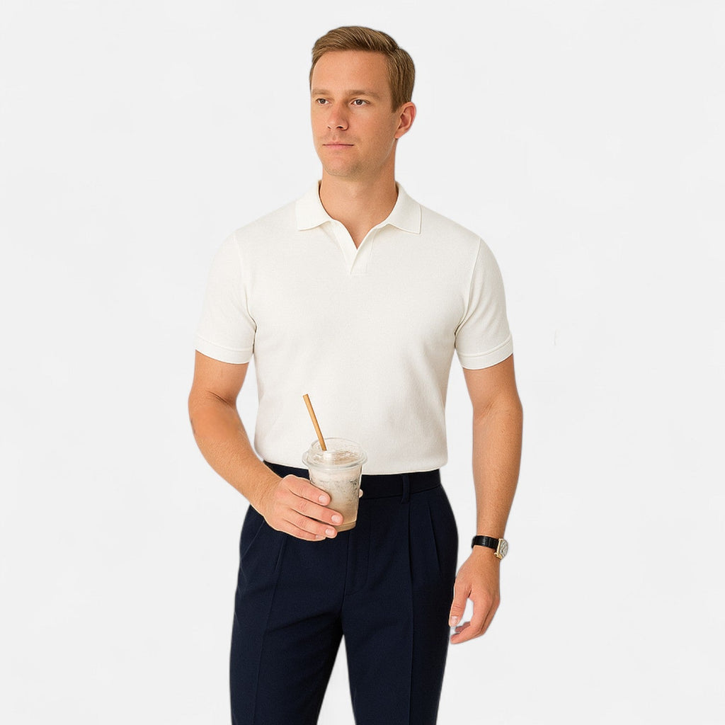 Diego | Polo con Cuello en V para Hombre con Estilo Vintage 2