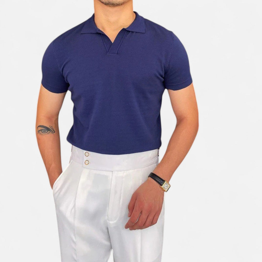 Diego | Polo con Cuello en V para Hombre con Estilo Vintage 5