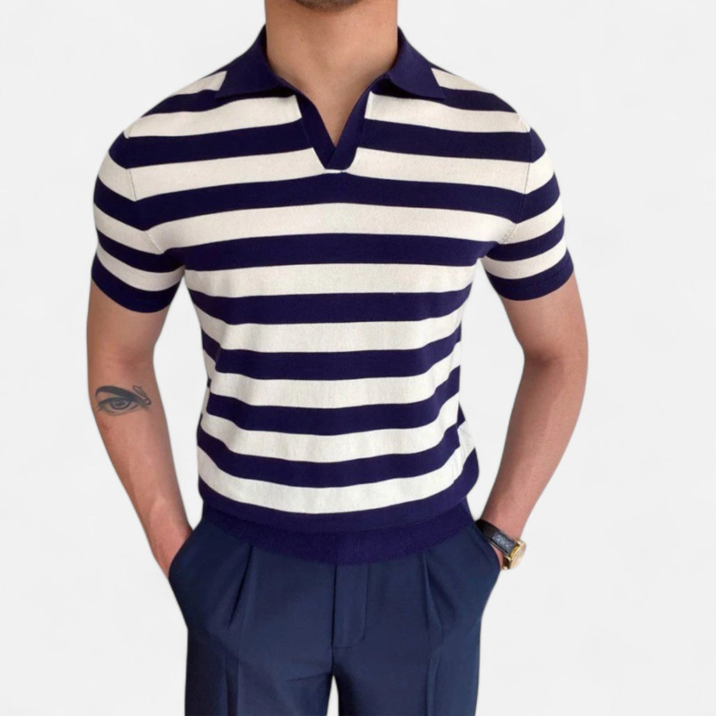 Diego | Polo con Cuello en V para Hombre con Estilo Vintage 6