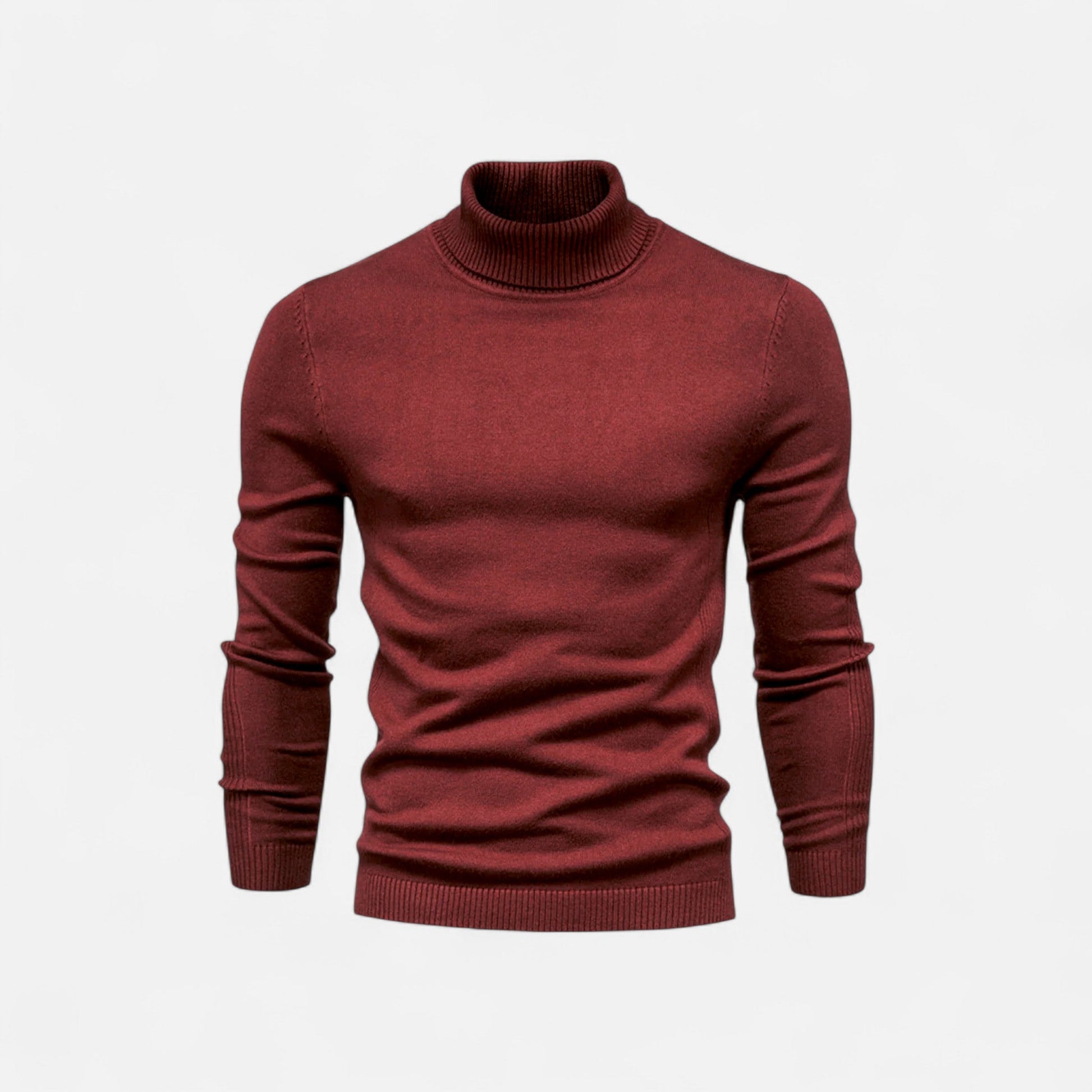Diego | Suéter de Cuello Alto de Algodón para Hombre con Estilo Atemporal 0