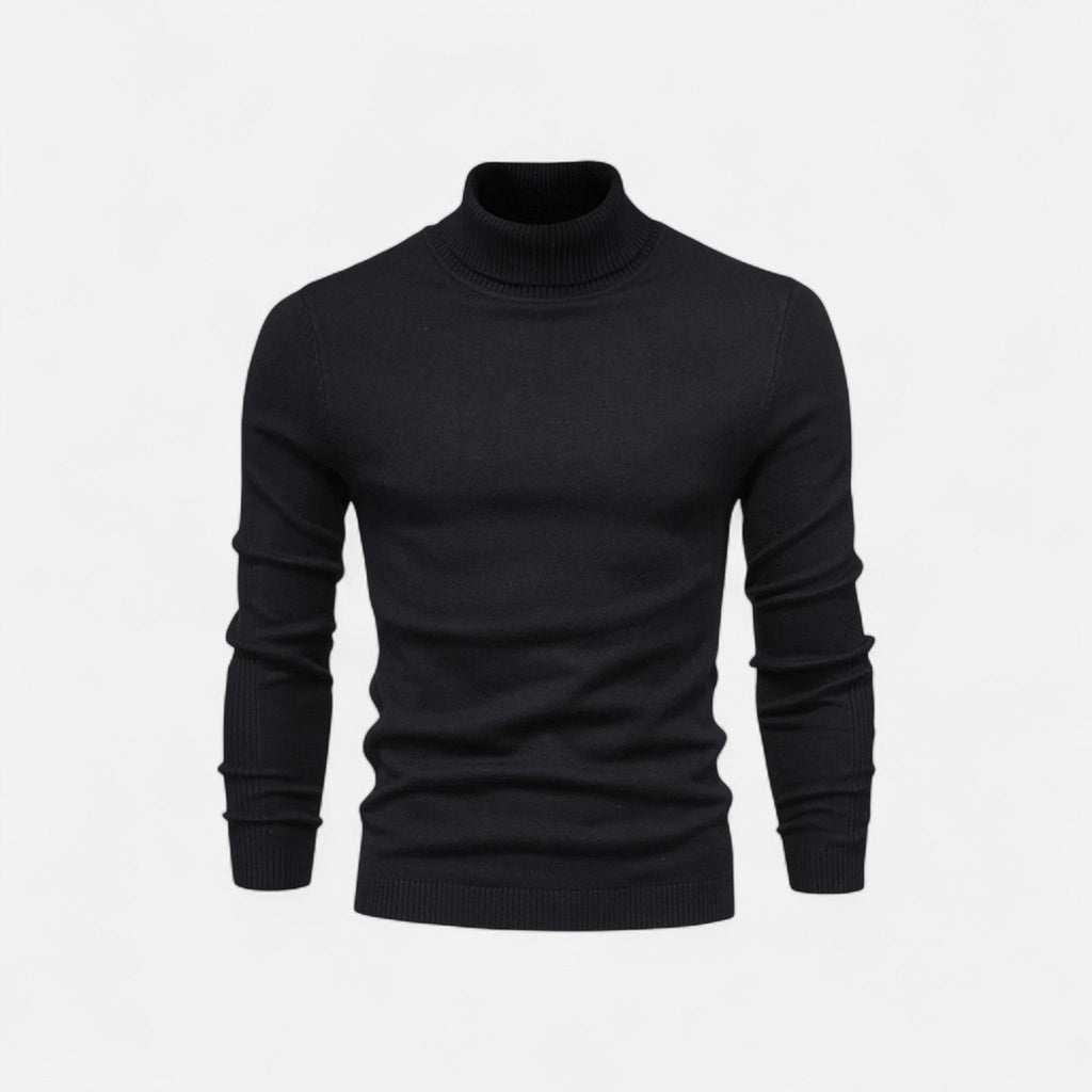 Diego | Suéter de Cuello Alto de Algodón para Hombre con Estilo Atemporal 4
