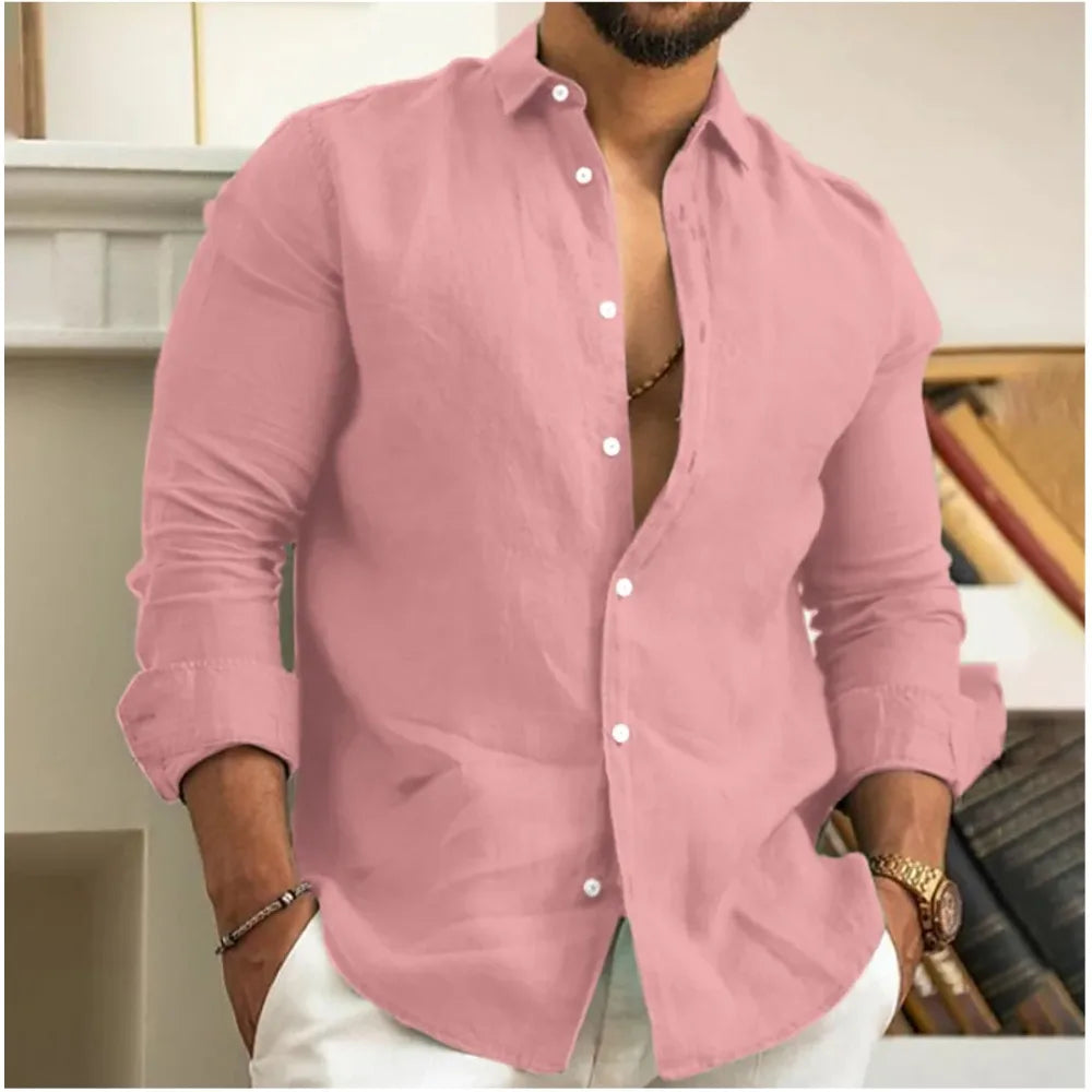 Ethan | Camisa Clásica de Lino Transpirable para Hombre 5