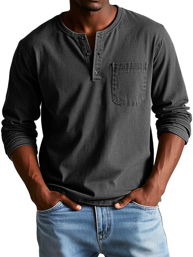 Ethan | Camiseta Henley Casual de Manga Larga para Hombre 5