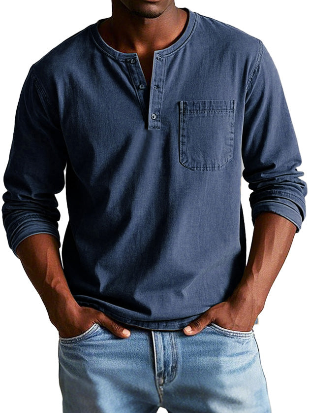 Ethan | Camiseta Henley Casual de Manga Larga para Hombre 6