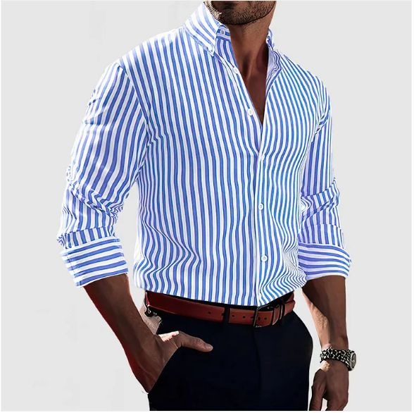 Ethan | Elegante Camisa Slim Fit de Rayas Verticales 2
