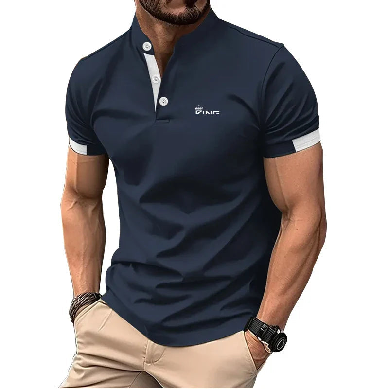 BRUNO – Polo elegante con cuello mao para hombre