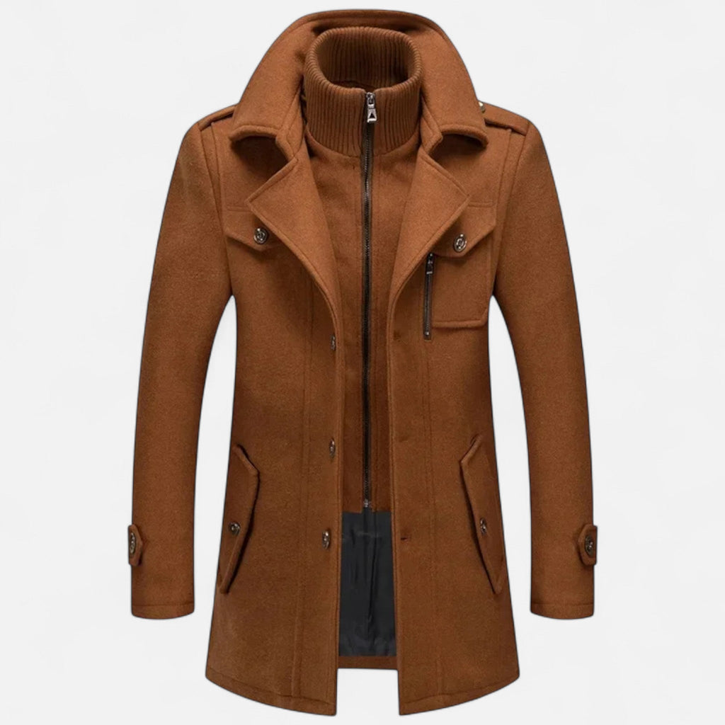 Fernando | Abrigo de Invierno de Lana con Cuello Doble para Hombre 0