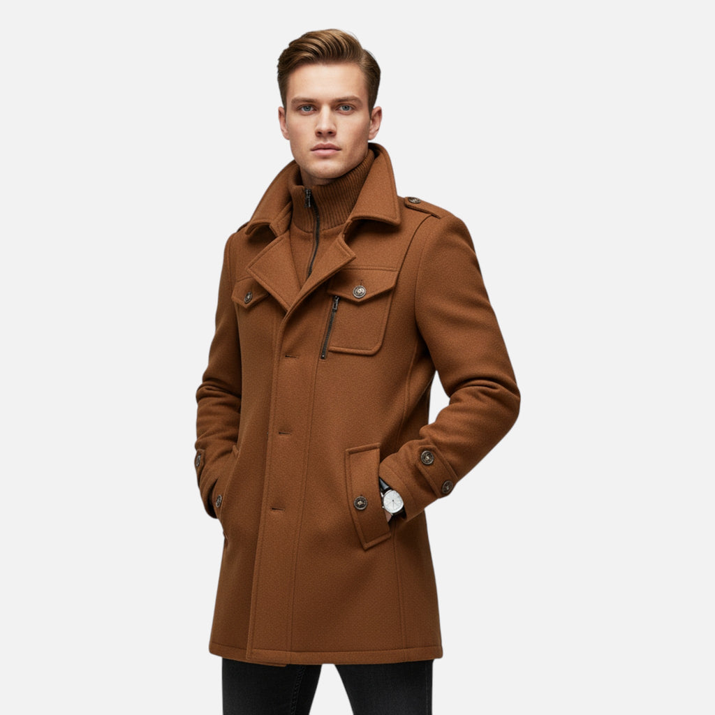 Fernando | Abrigo de Invierno de Lana con Cuello Doble para Hombre 1