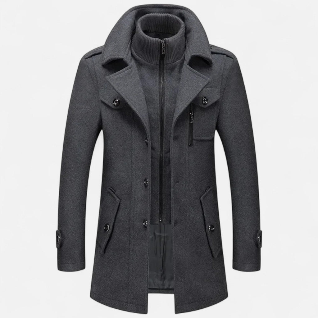 Fernando | Abrigo de Invierno de Lana con Cuello Doble para Hombre 3