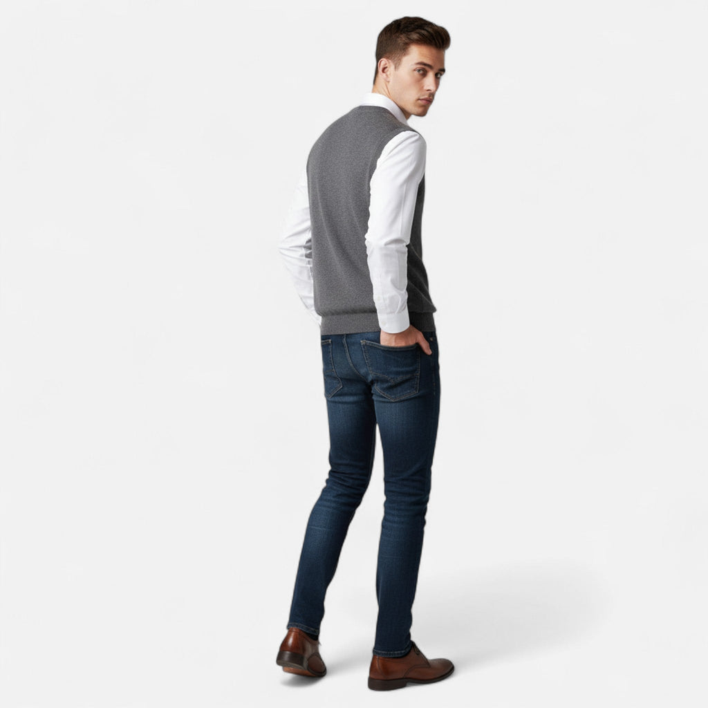 Fernando | Chaleco de Lana Merino con Cuello en V para Hombre 2