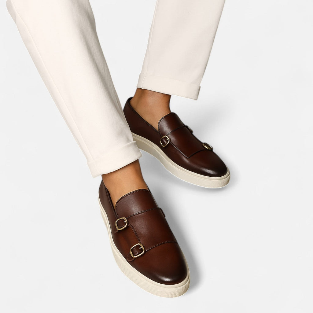 Fernando | Mocasines con Hebillas de Cuero para Hombre Elegantes 0