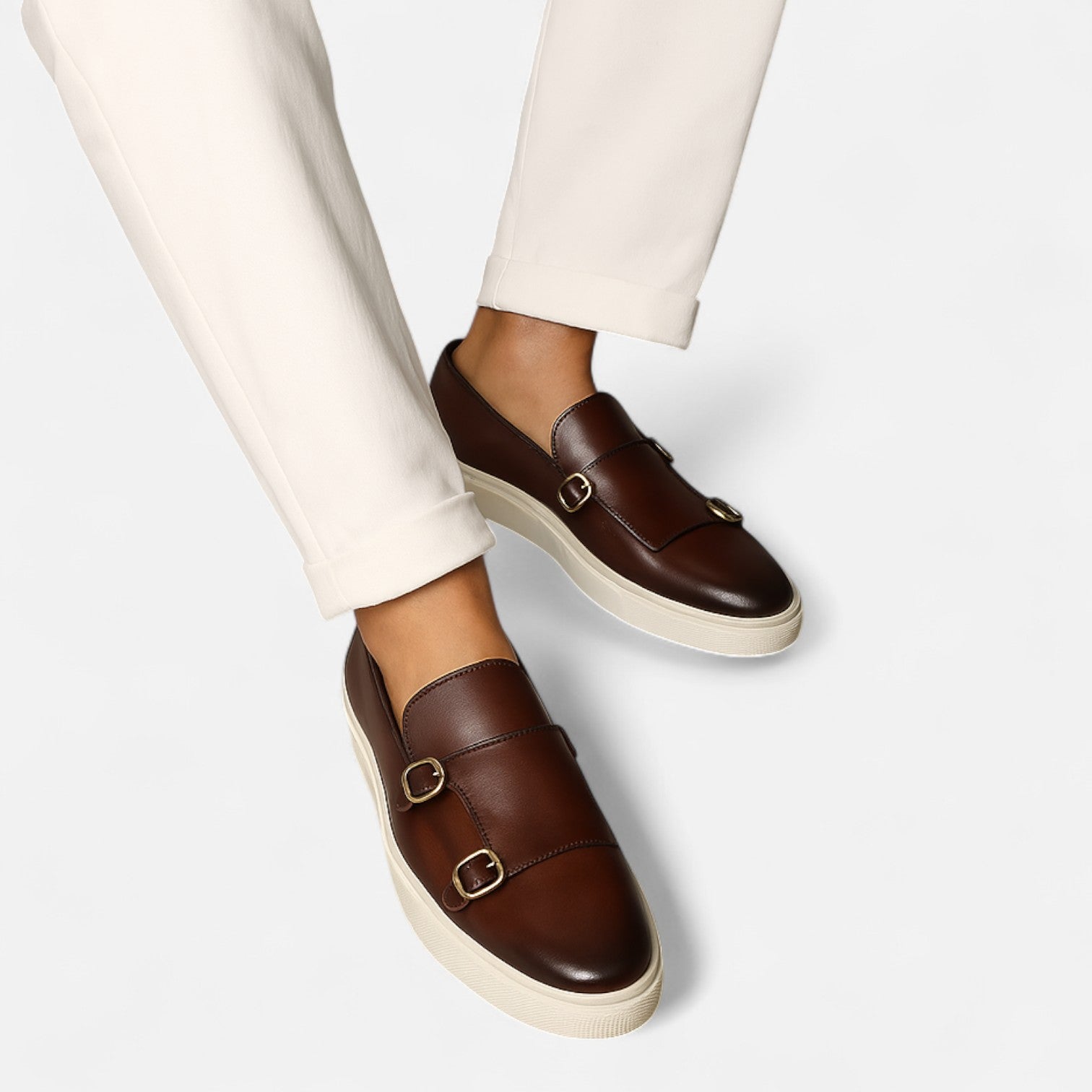 Fernando | Mocasines con Hebillas de Cuero para Hombre Elegantes 0