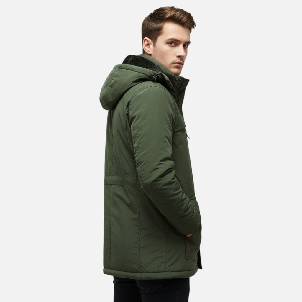 Fernando | Parka Larga Impermeable de Invierno para Hombre con Capucha 2