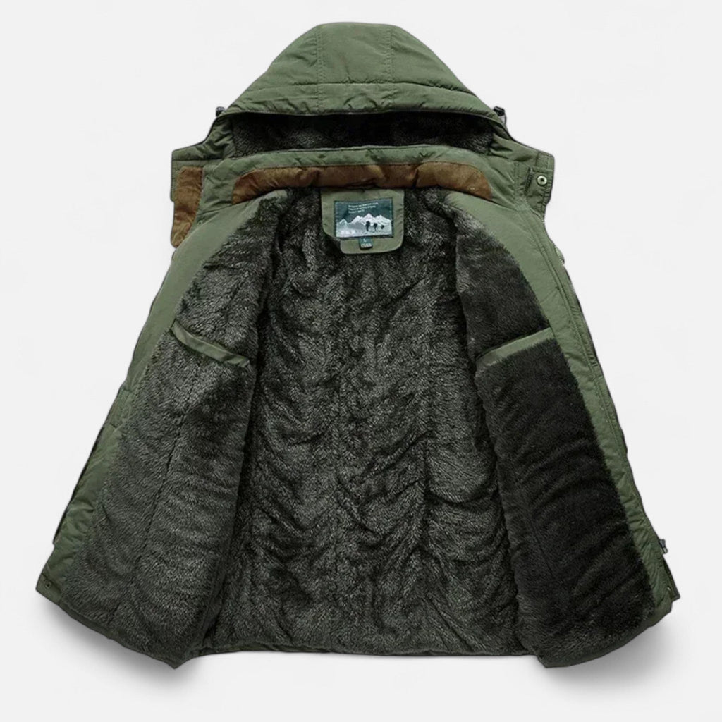 Fernando | Parka Larga Impermeable de Invierno para Hombre con Capucha 7