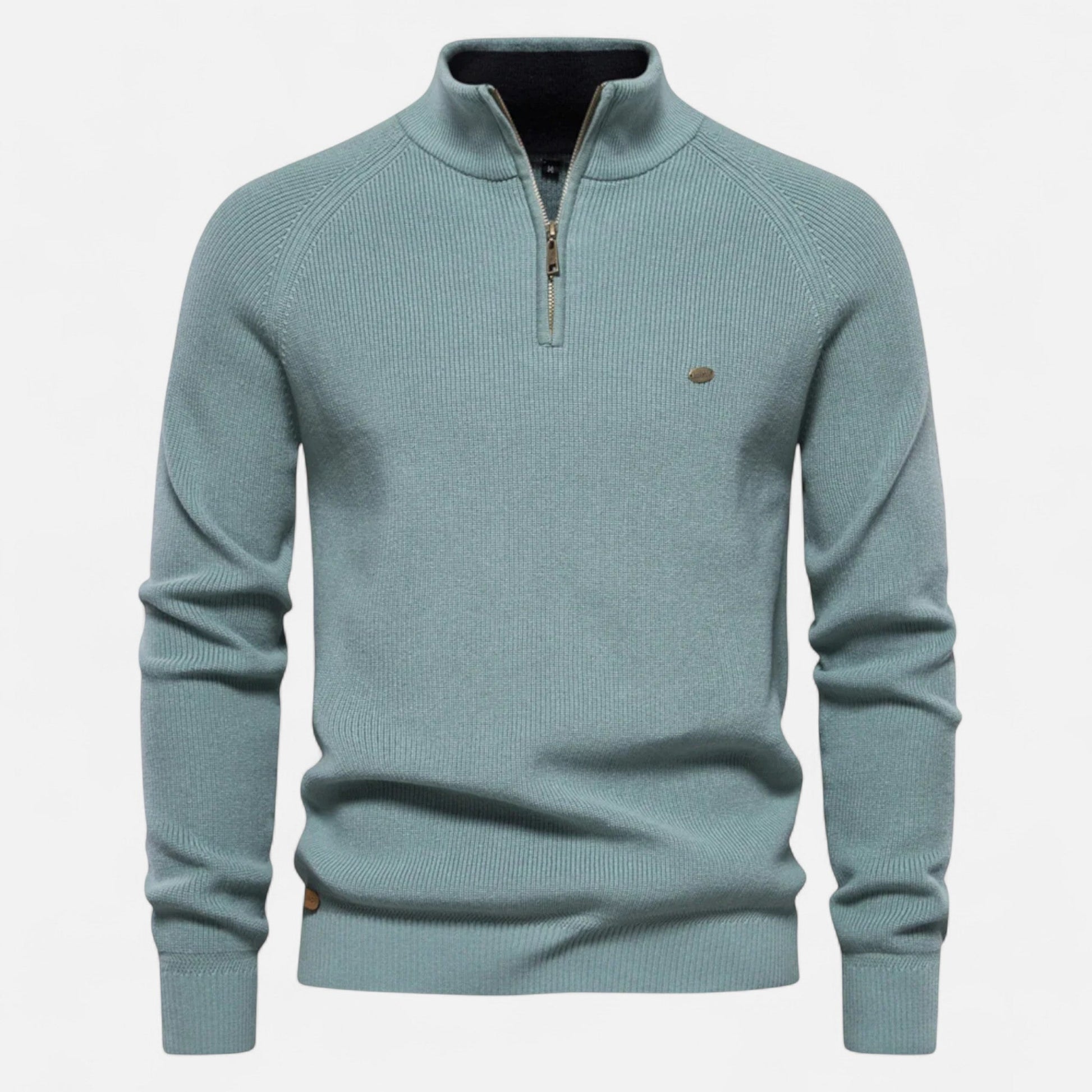 Fernando | Suéter de Algodón Premium con Media Cremallera para Hombre 4