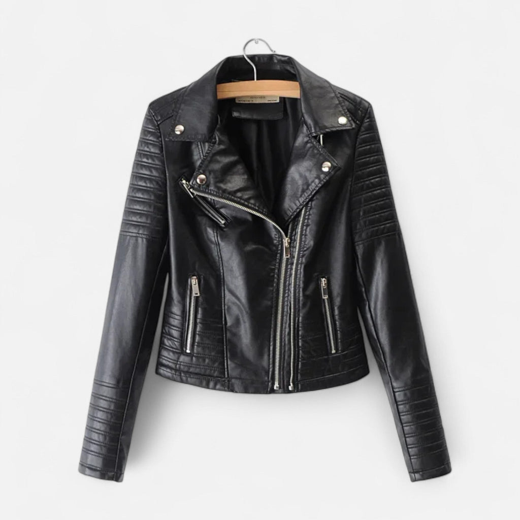 Isabel | Chaqueta de Cuero para Mujer con Diseño Biker Elegante 0