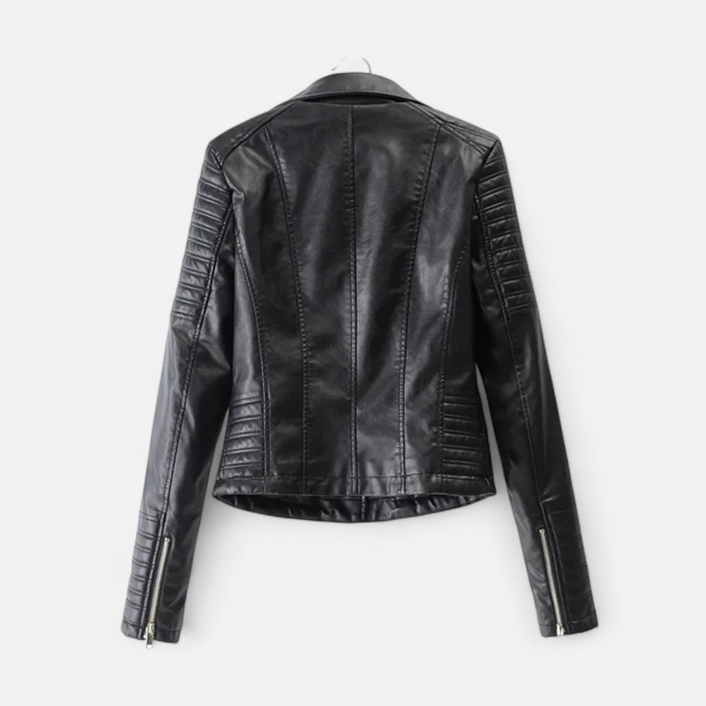Isabel | Chaqueta de Cuero para Mujer con Diseño Biker Elegante 3