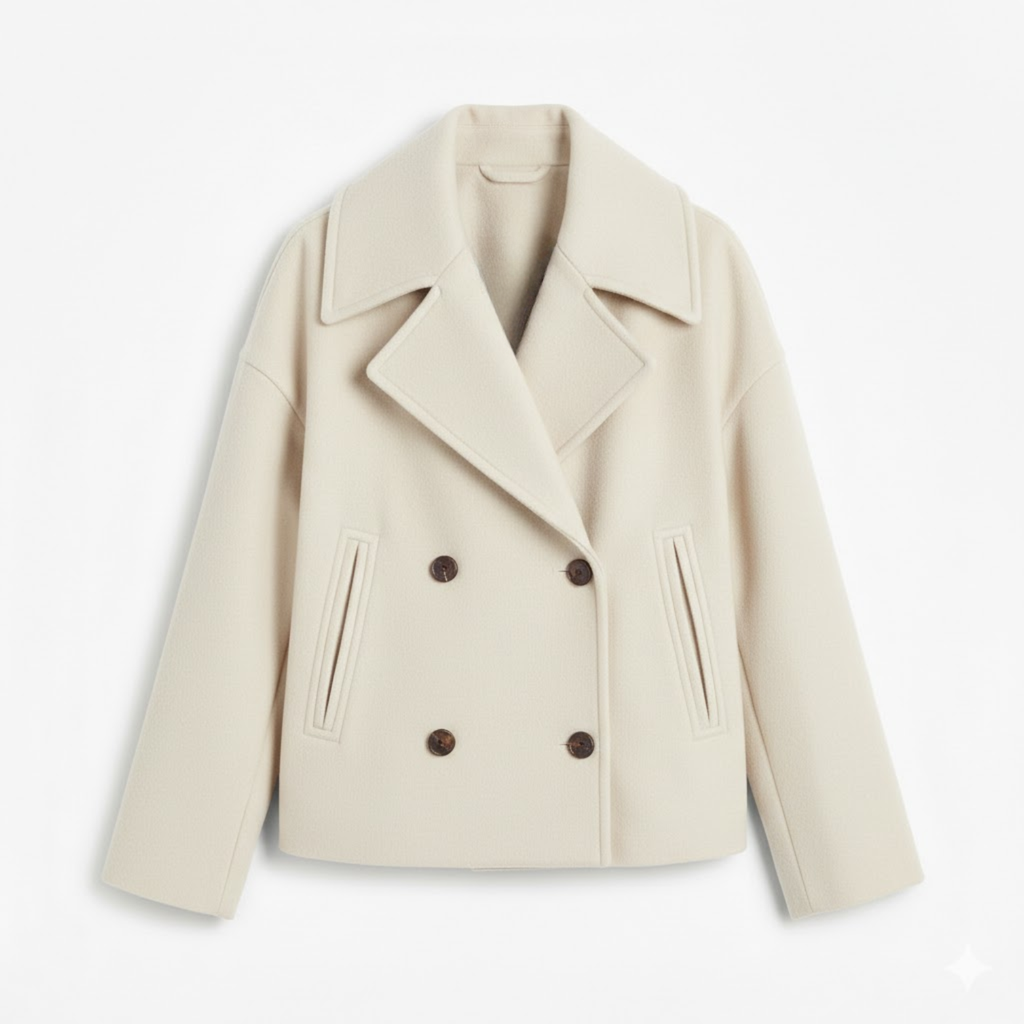 Isabel | Chaquetón Corto de Lana Doble Botonadura para Mujer Otoño e Invierno 5