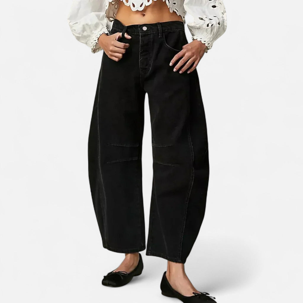 Isabel | Pantalones Vaqueros Mujer Corte Amplio de Mezclilla Premium 0