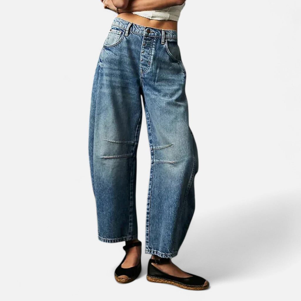 Isabel | Pantalones Vaqueros Mujer Corte Amplio de Mezclilla Premium 7