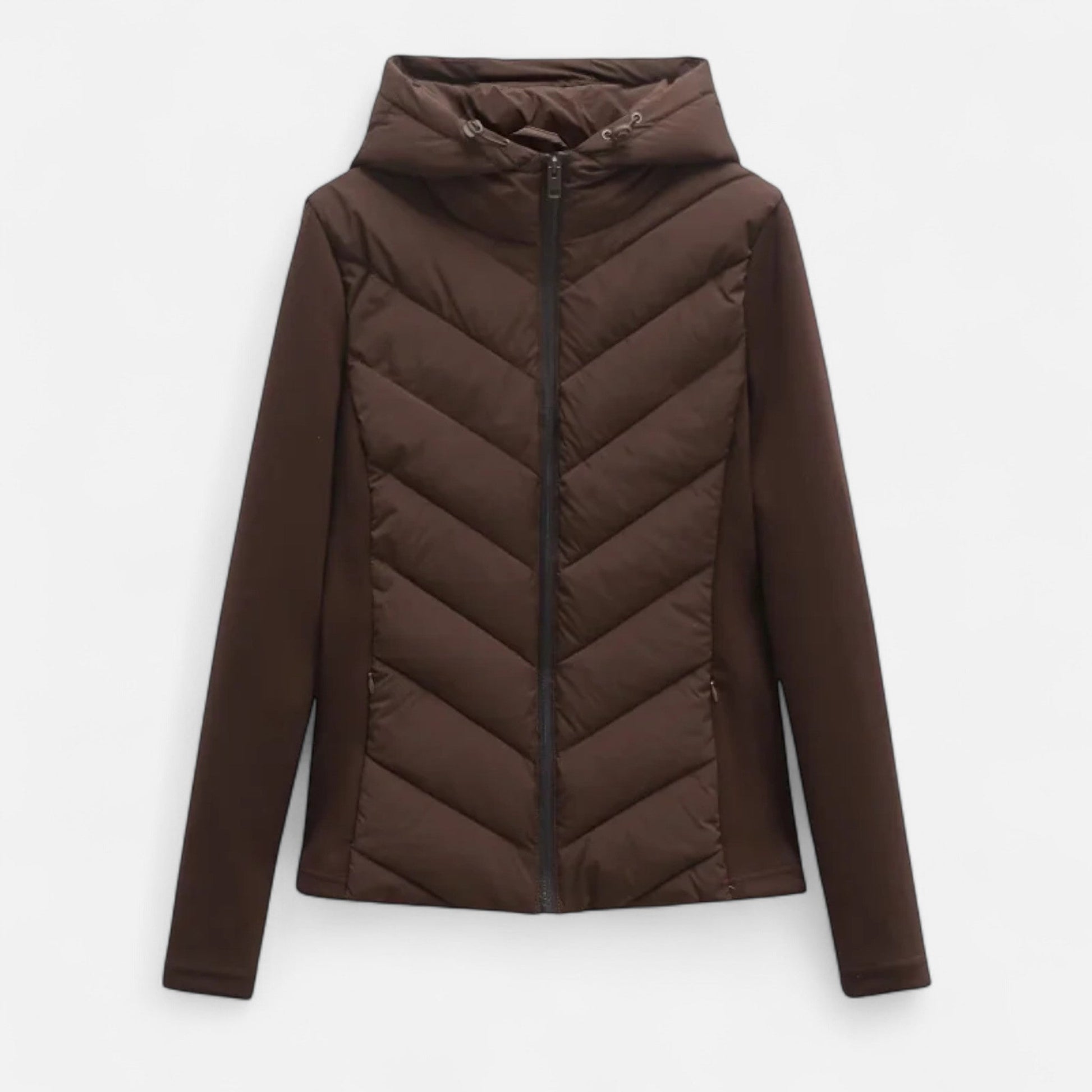 Isabella | Chaqueta de Plumas con Capucha y Patchwork para Mujer 4