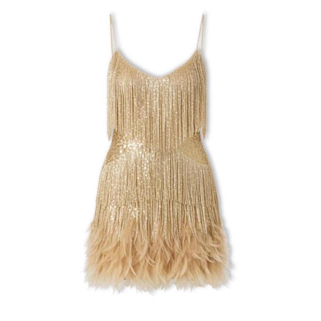 Isabella | Vestido Corto de Noche con Lentejuelas y Plumas para Mujer 4