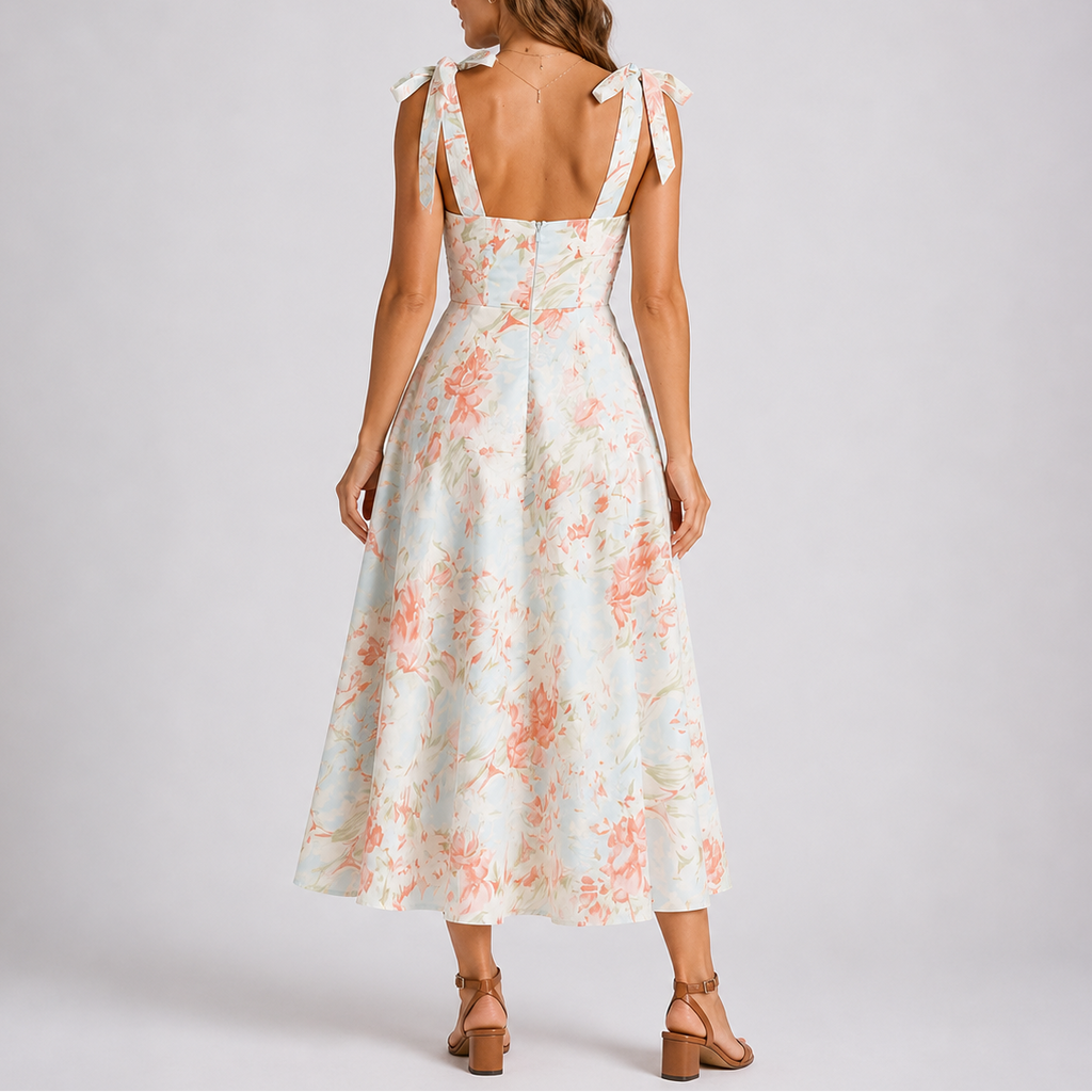 Isabella | Vestido Midi Floral para Mujer con Tirantes Ajustables 3