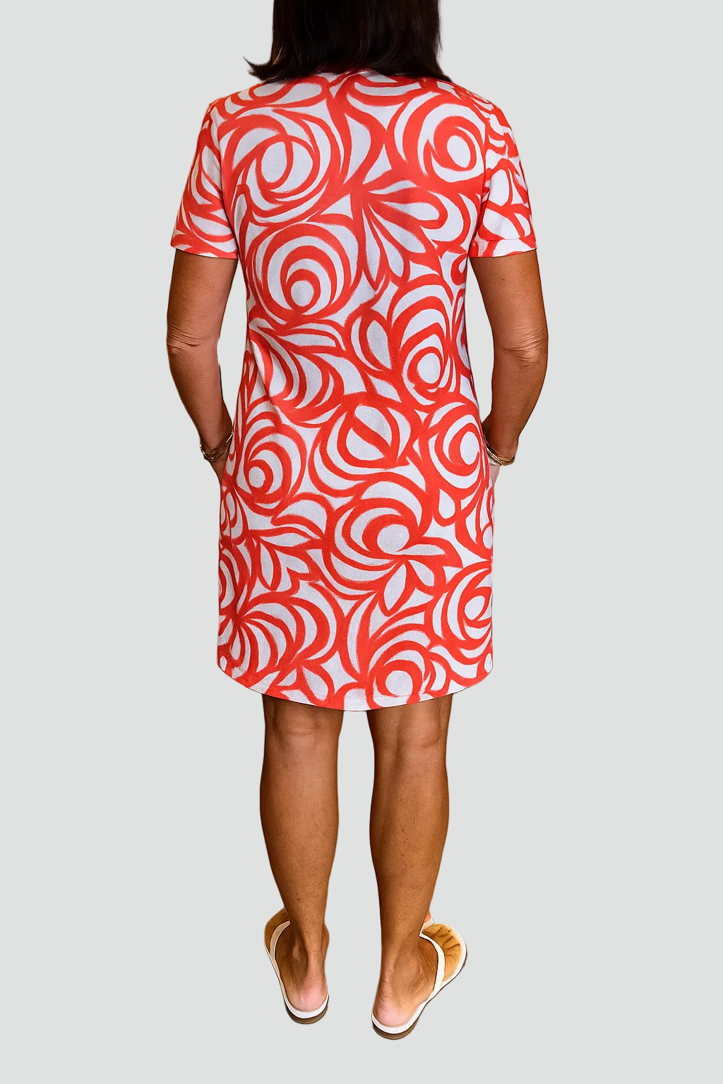 Isabella | Vestido de Manga Corta con Estampado Abstracto para Mujer 3