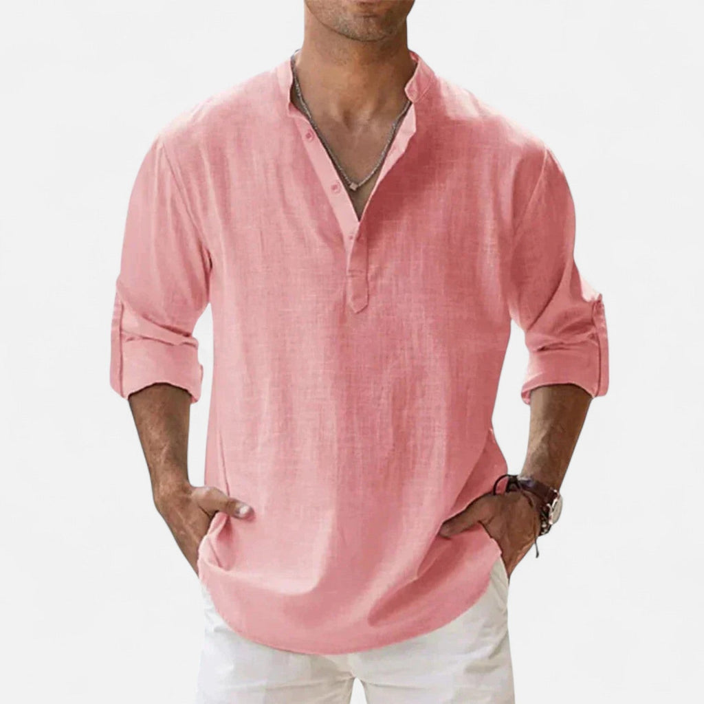 Javier | Camisa de Lino de Manga Larga para Hombre con Estilo Sofisticado 0
