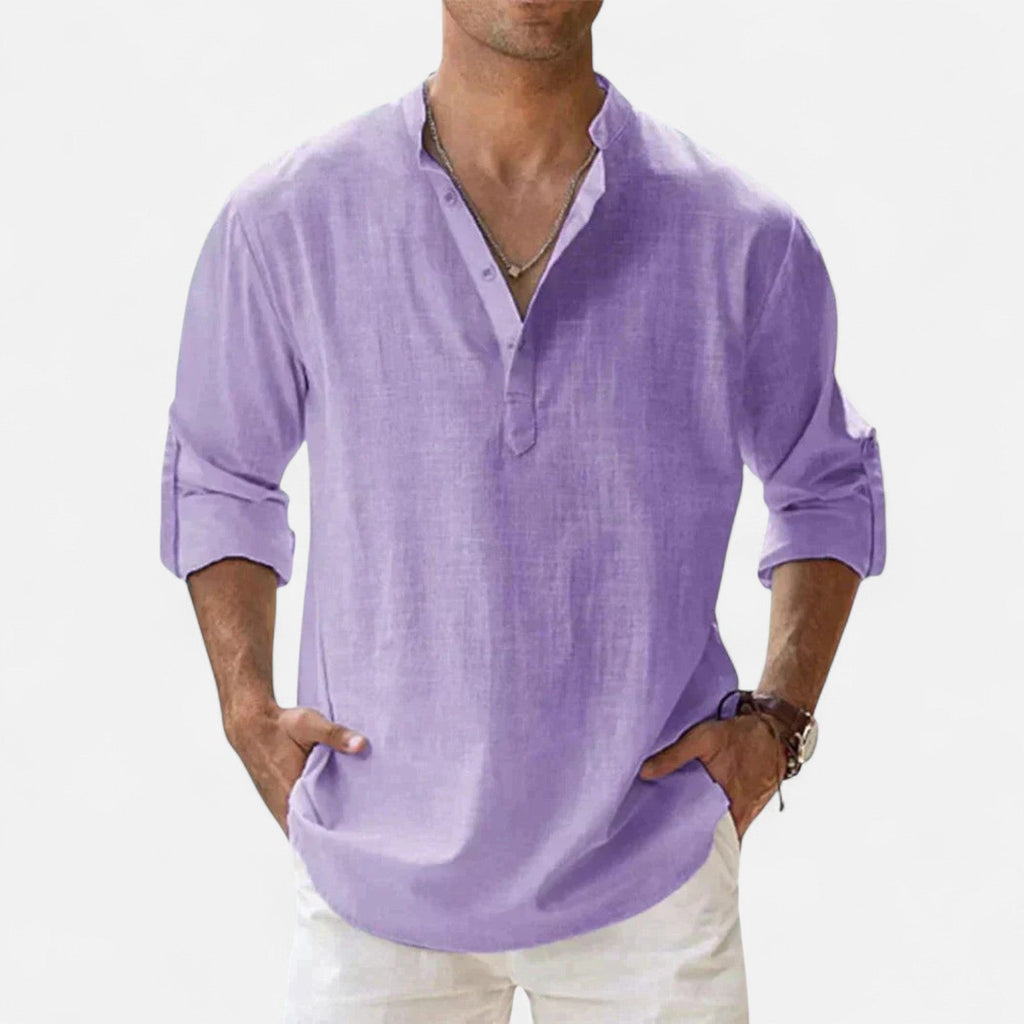 Javier | Camisa de Lino de Manga Larga para Hombre con Estilo Sofisticado 2