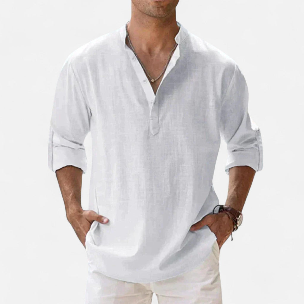 Javier | Camisa de Lino de Manga Larga para Hombre con Estilo Sofisticado 5