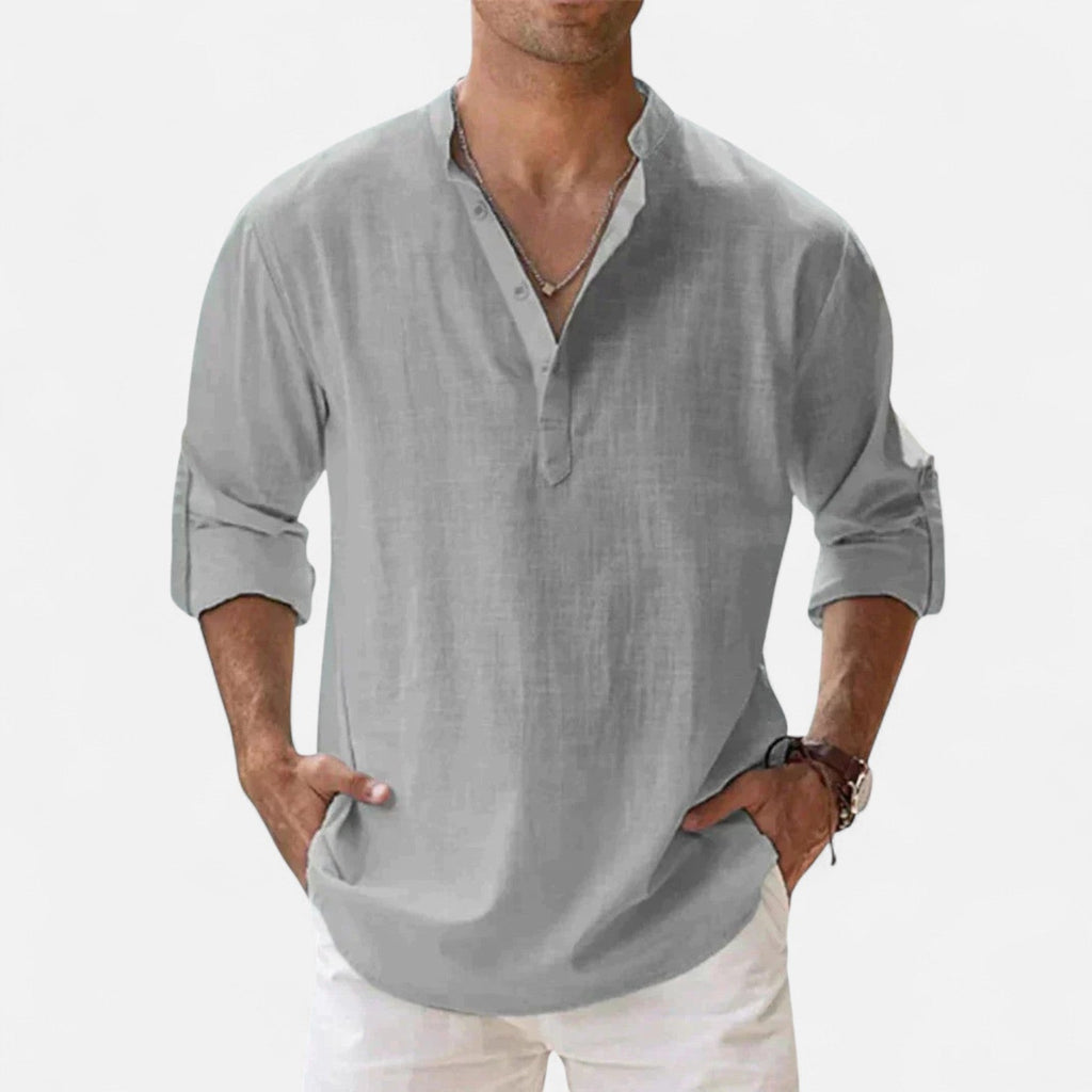 Javier | Camisa de Lino de Manga Larga para Hombre con Estilo Sofisticado 6
