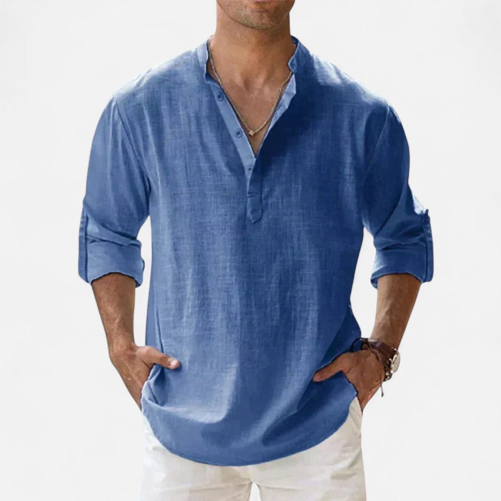 Javier | Camisa de Lino de Manga Larga para Hombre con Estilo Sofisticado 8