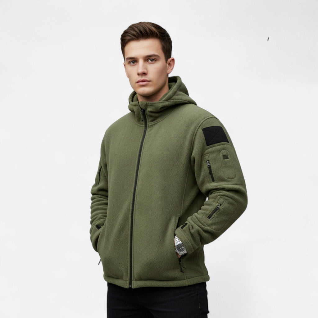 Javier | Chaqueta Táctica de Forro Polar para Hombre con Capucha para Invierno 1