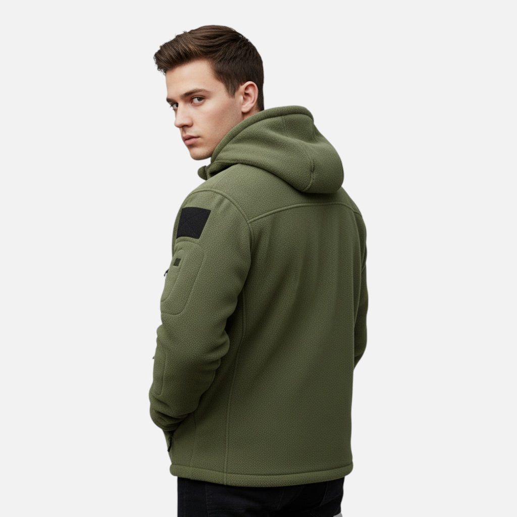 Javier | Chaqueta Táctica de Forro Polar para Hombre con Capucha para Invierno 2