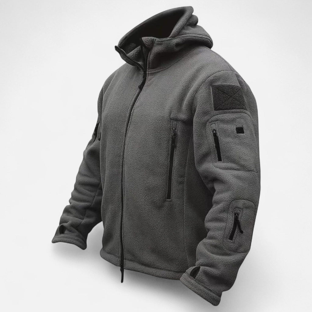 Javier | Chaqueta Táctica de Forro Polar para Hombre con Capucha para Invierno 3