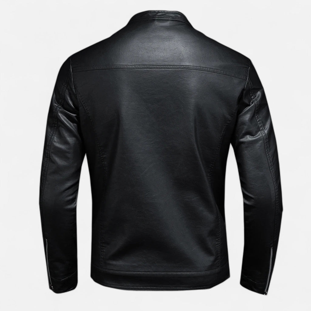 Javier | Chaqueta de Cuero Entallada para Hombre con Estilo Biker 3