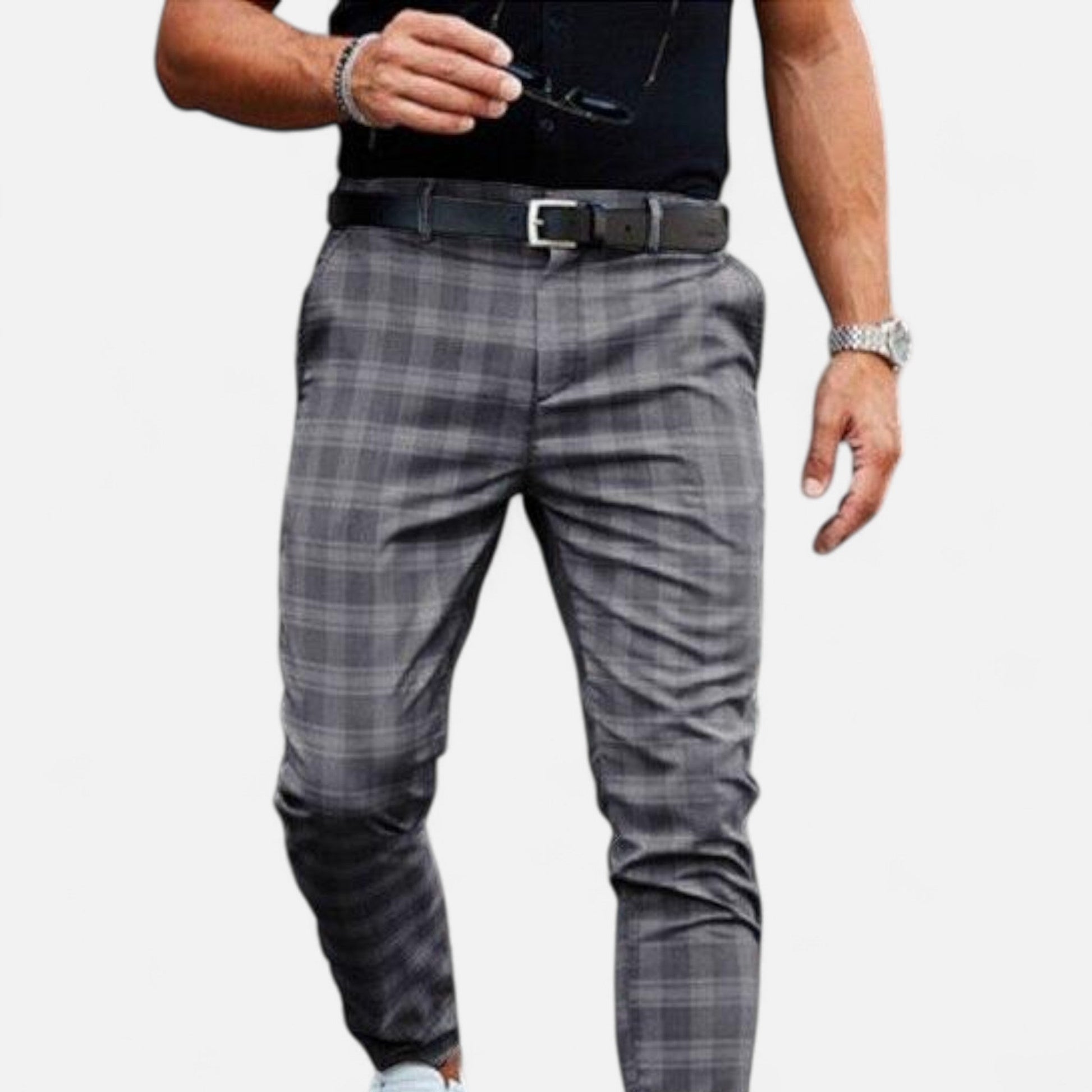 Javier | Pantalón Chino de Cuadros Premium para Hombre 0