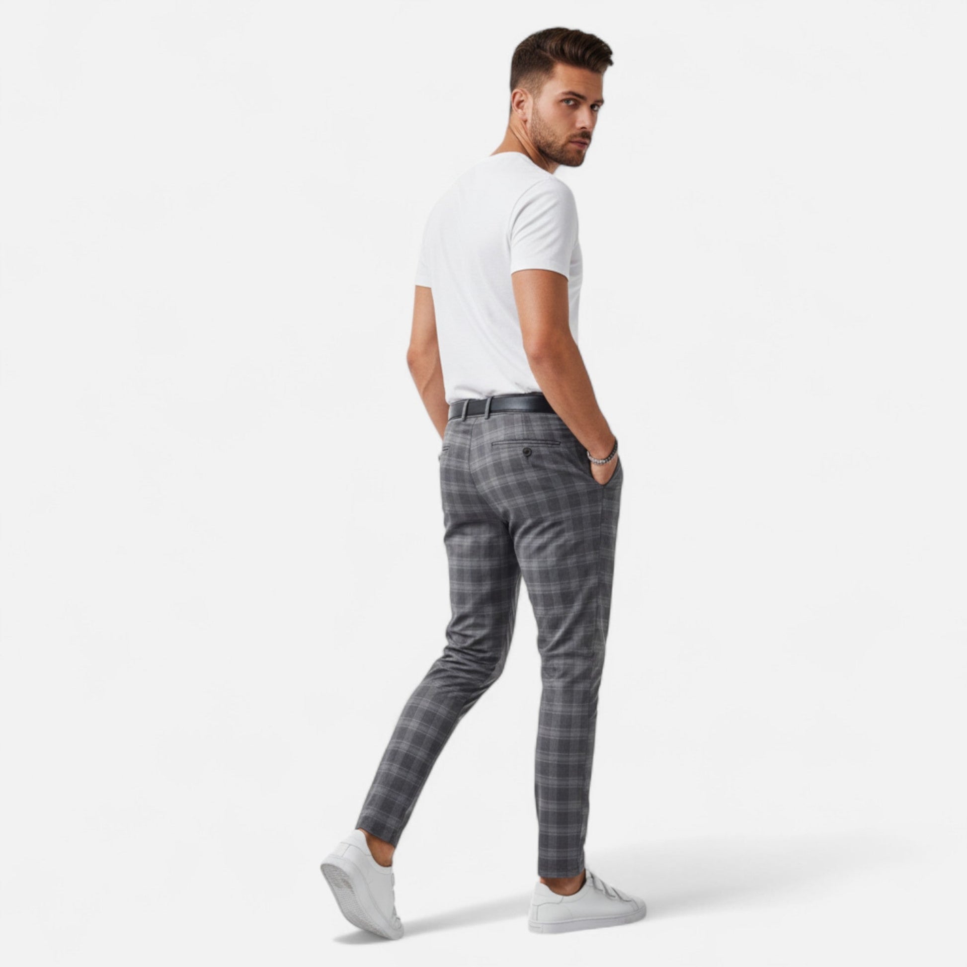 Javier | Pantalón Chino de Cuadros Premium para Hombre 2